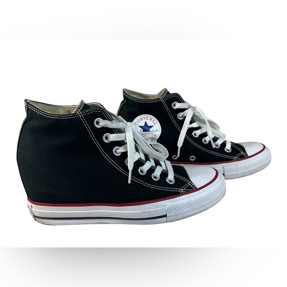 Converse Chuck Taylor All Star Hidden Heel Wedge, Women’s, Black/White, 8.5 - Picture 7 of 9